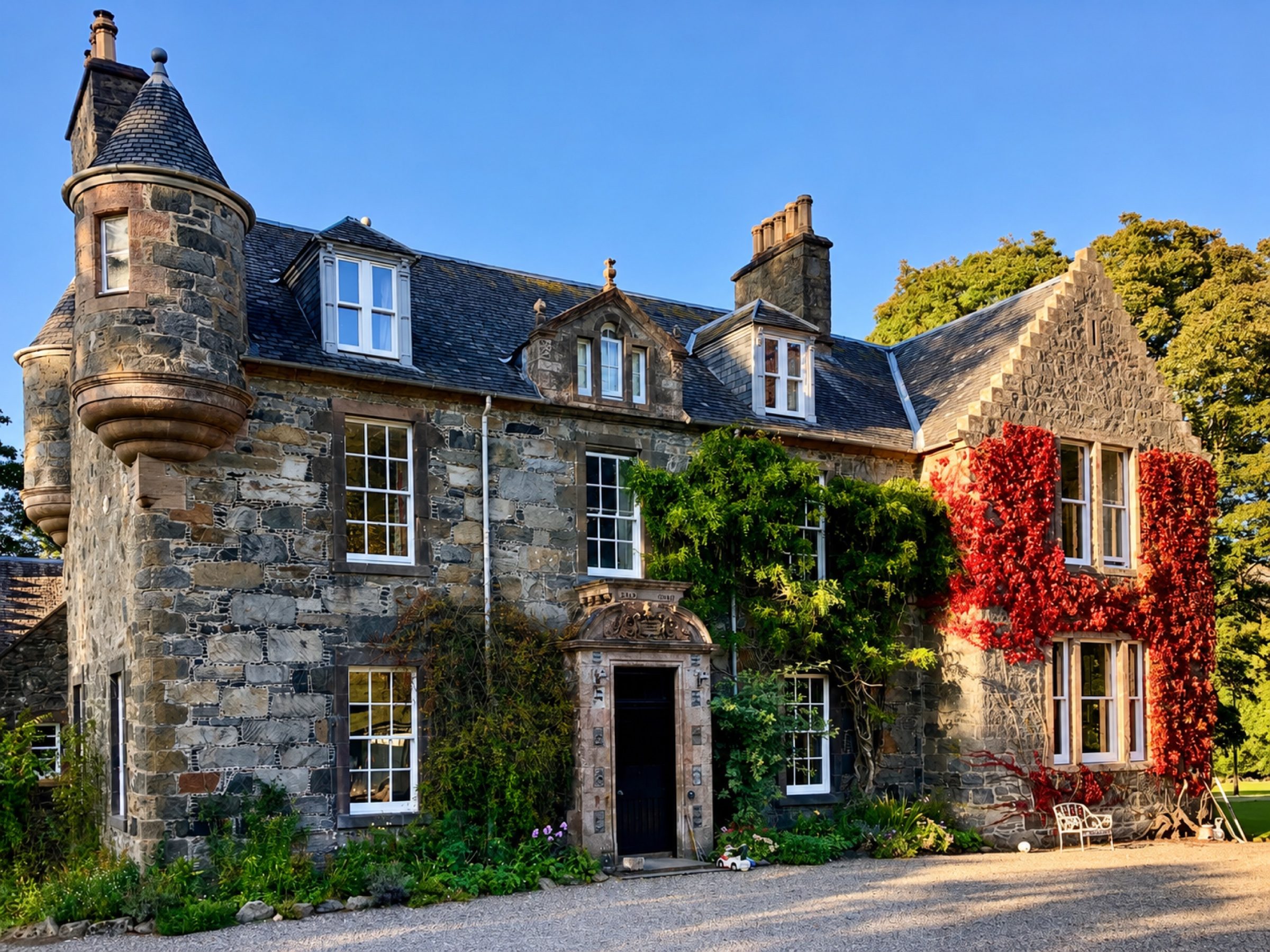 A Scottish baronial house at <em>St Fillans</em>.